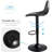 Birecree Swivel Upholstered Adjustable Height Counter Stool with Metal Frame-816903622