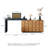 47.24"Brown and Black Vanity and Chest of Drawers