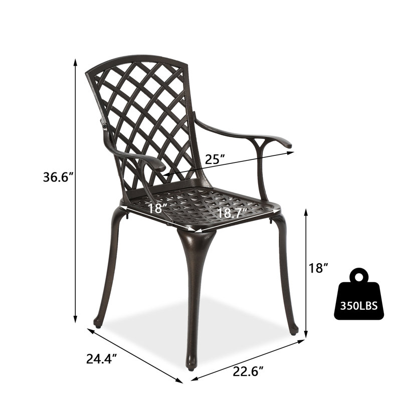 Ethynn Outdoor Stacking Dining Armchair