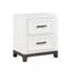 Table de chevet blanche avec 2 tiroirs de rangement-522660455