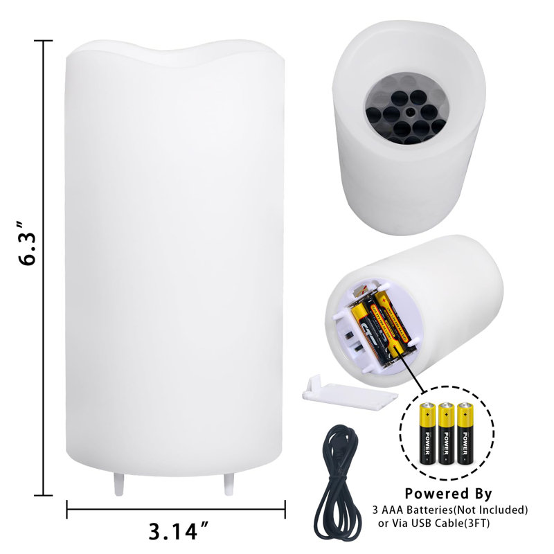 Flameless Candles Snowflake Projector Lights