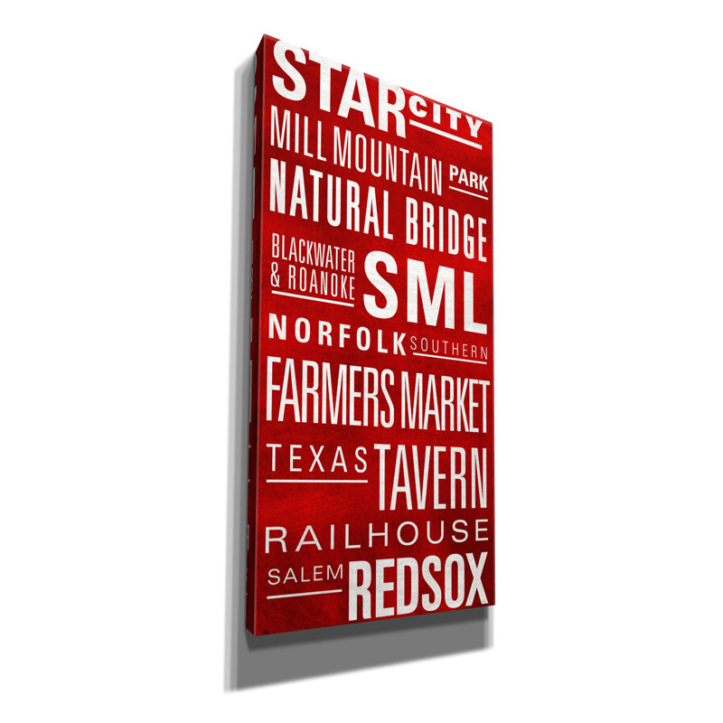 «Star City Text» par Art Licensing Studio, art mural sur toile