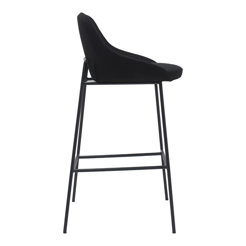 Shelby Wood Counter Stool, Black, Counter Stool (27.2" Seat Height)