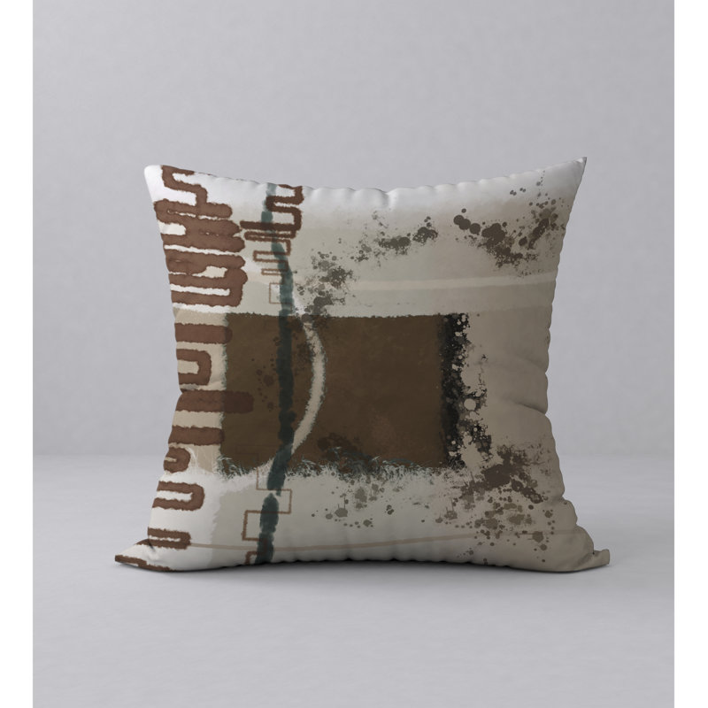 Abstract Reversible Throw Pillow, 18" x 18"