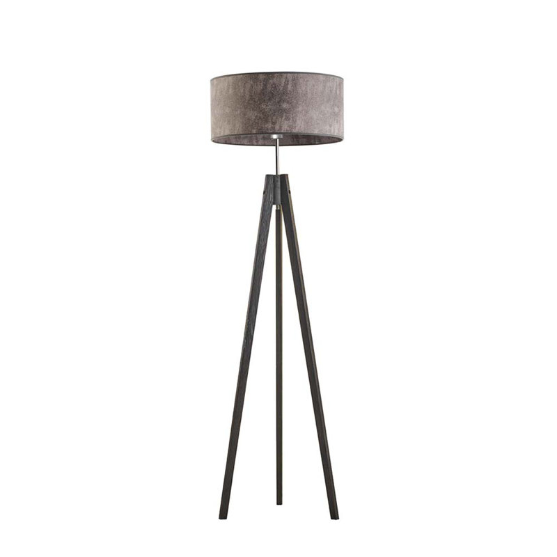 Arbutis 138cm Tripod Floor Lamp, Brown, Black
