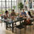 Aveline Extendable Dining Table 47" To 63" - Expandable Table With X-Brace Metal Legs, Smooth Glide Mechanism, Seats 6-8, Space Saving For Small Areas-283322096