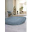 Francisca Bordered Oval Tufted Blue Area Rug-729430875