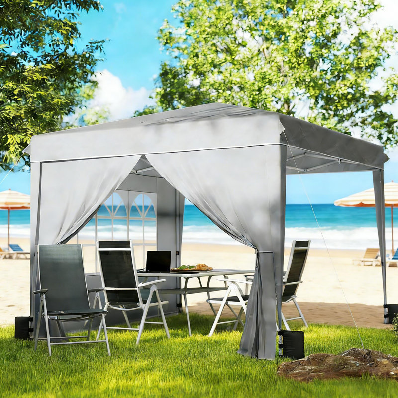 Abri escamotable 10X10, Beige