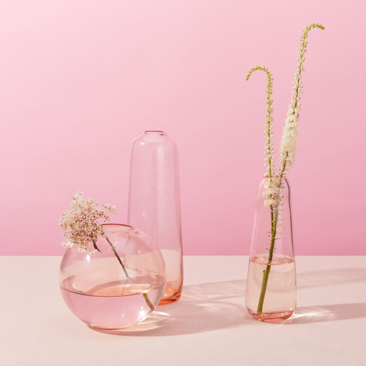 Aurora 9'' Glass Table Vase, Blush