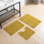 Ensemble de tapis de salle de bain en chenille 3 pièces, tapis de bain à poils longs ultra doux et absorbant avec envers antidérapant, comprend un tapis de toilette en forme de U pour une couverture complète de la salle de bain