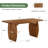 63" Solid Wood Dining Table, Farmhouse Kitchen Table Rectangular Dinner Table for 4