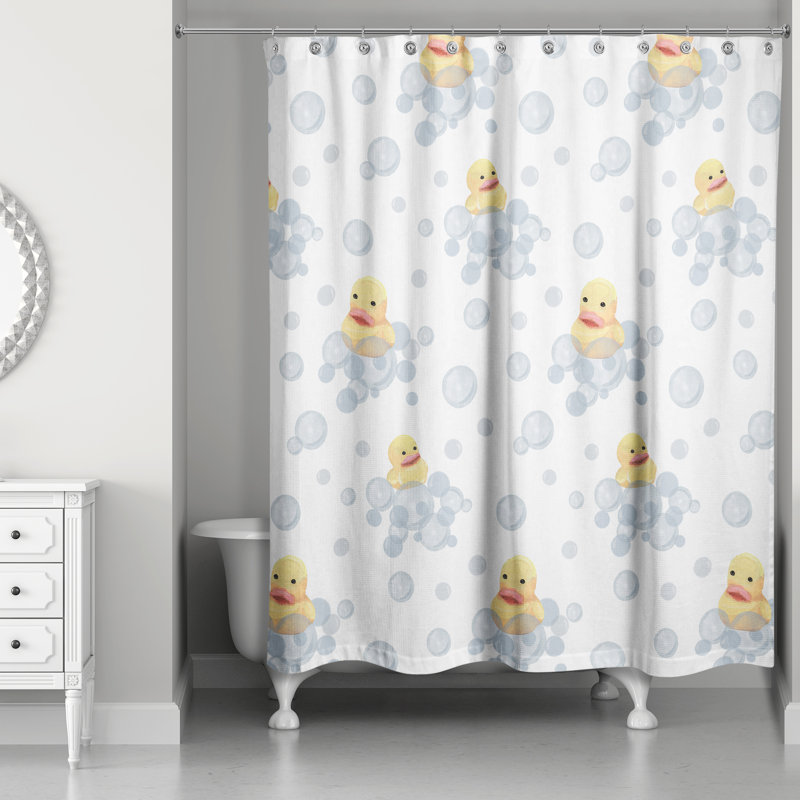 Rideau de douche simple, Blanc
