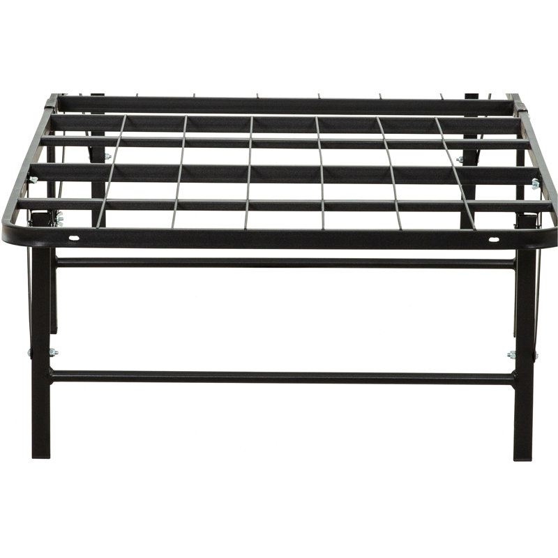Grand lit en métal, sommier avec sommier robuste, pour une chambre à coucher sereine