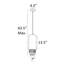 Luminaire suspendu cylindrique simple à 1 lumière Priester