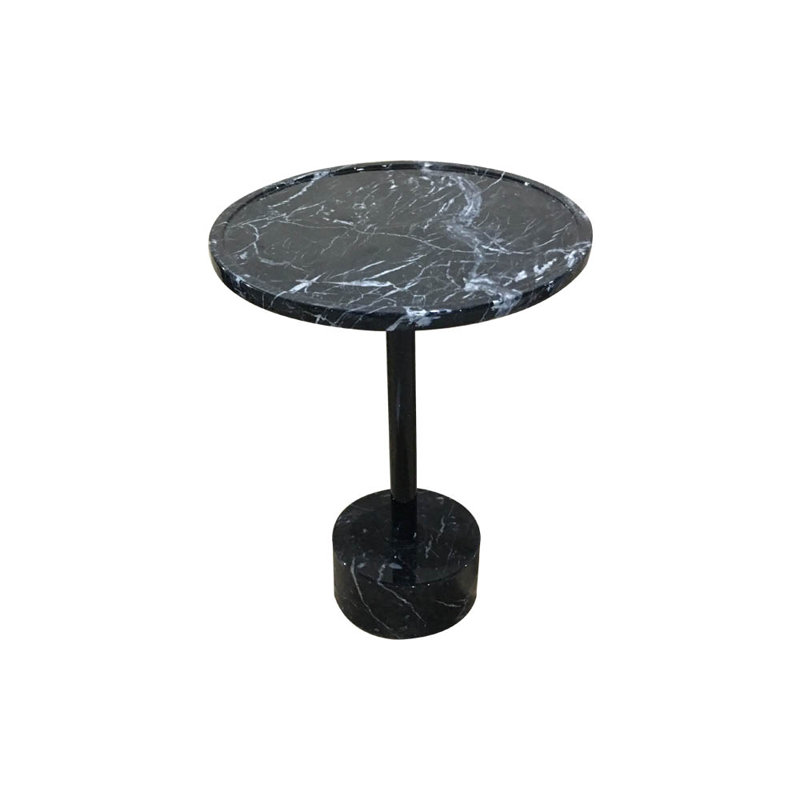 Aurelea Pedestal End Table, Black