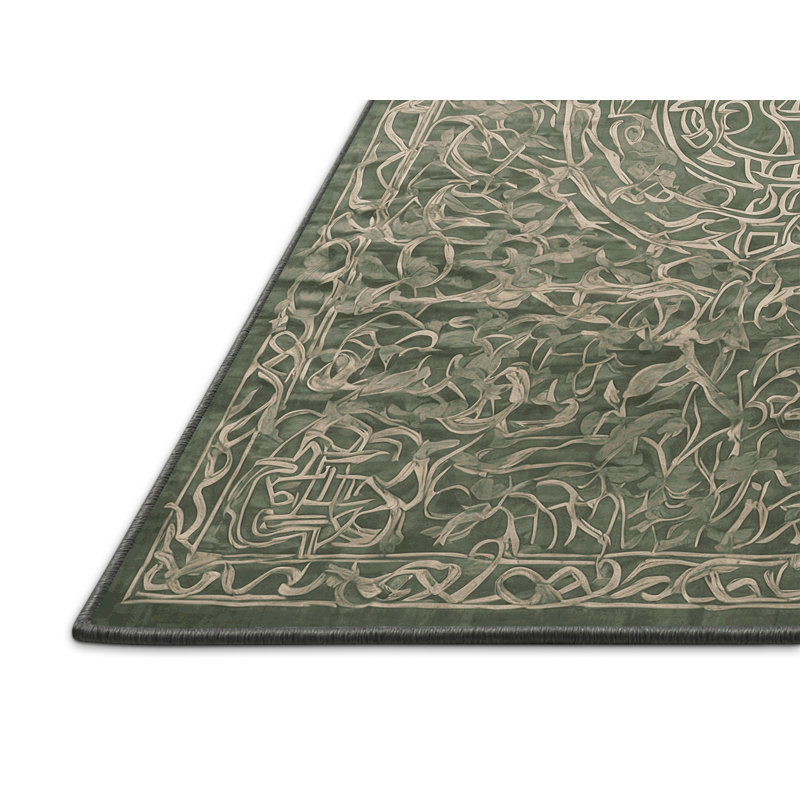Silky Soft Plush Brown Area Rug, Round 5'