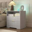 Table de chevet avec station de charge, table de chevet intelligente avec veilleuse, tables de chevet avec armoire de rangement pour la chambre à coucher-48784744