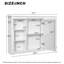 Armoire de rangement murale de 42 po pour salle de bain, armoire à pharmacie, armoire de salle de bain moderne avec miroir, armoire à miroir avec 6 tablettes ouvertes (meuble-lavabo non inclus)