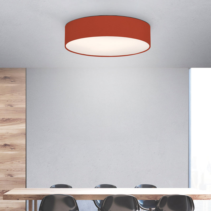 Parvin Flush Mount, Dark Orange