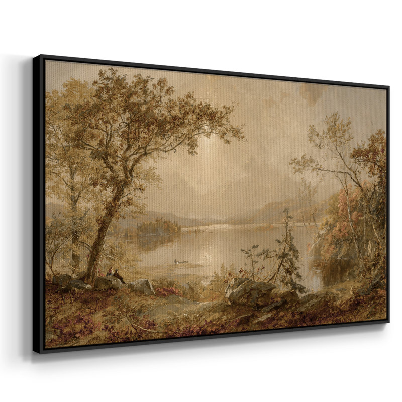 Paysage rétro - DC XXXIV, H 27 po x l 41 po x P 2 po, Toile avec cadre flottant noir