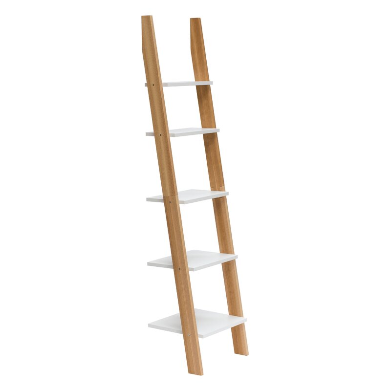 Zipcode Design Leonard 180cm H Solid Wood Ladder Bookcase & Reviews ...
