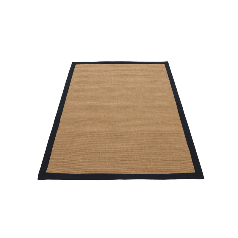 Sisal Hand Woven Black Rug, Rectangle 200 x 290cm