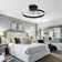 Chardee 20" Flush Mounted Six Speeds Dimmable Modern LED Ceiling Fan with Remote and Light Kit Included