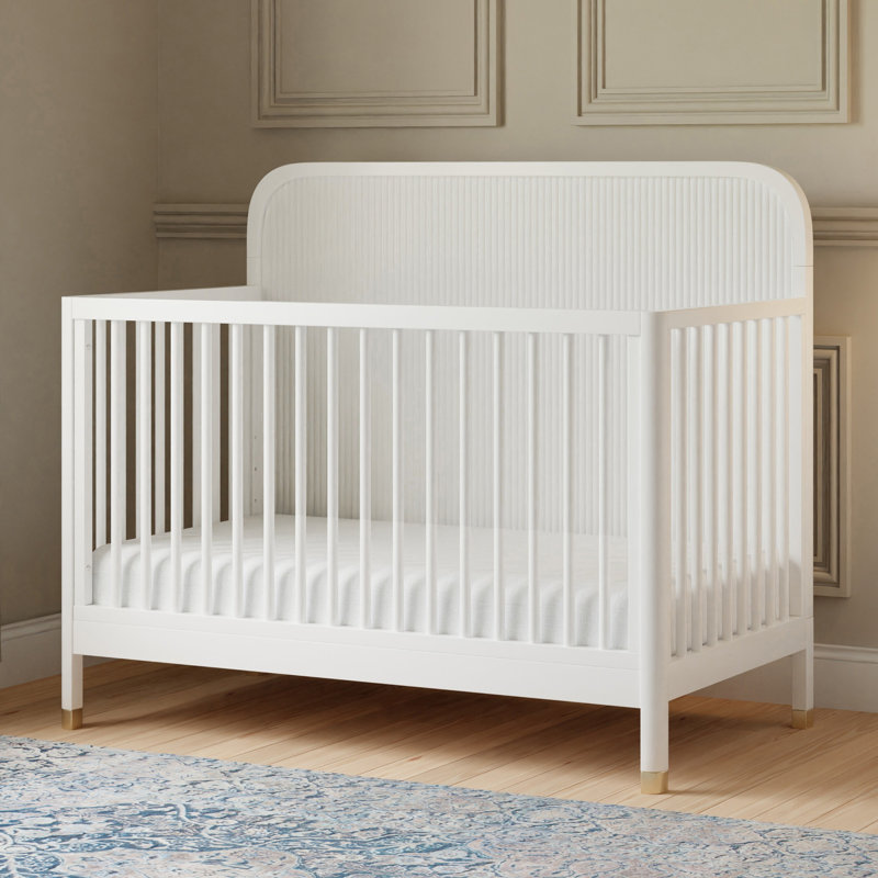 Brimsley Tambour 4-in-1 Convertible Crib, Warm White