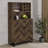 Rustic Oak 2-doors Wine Cabinet