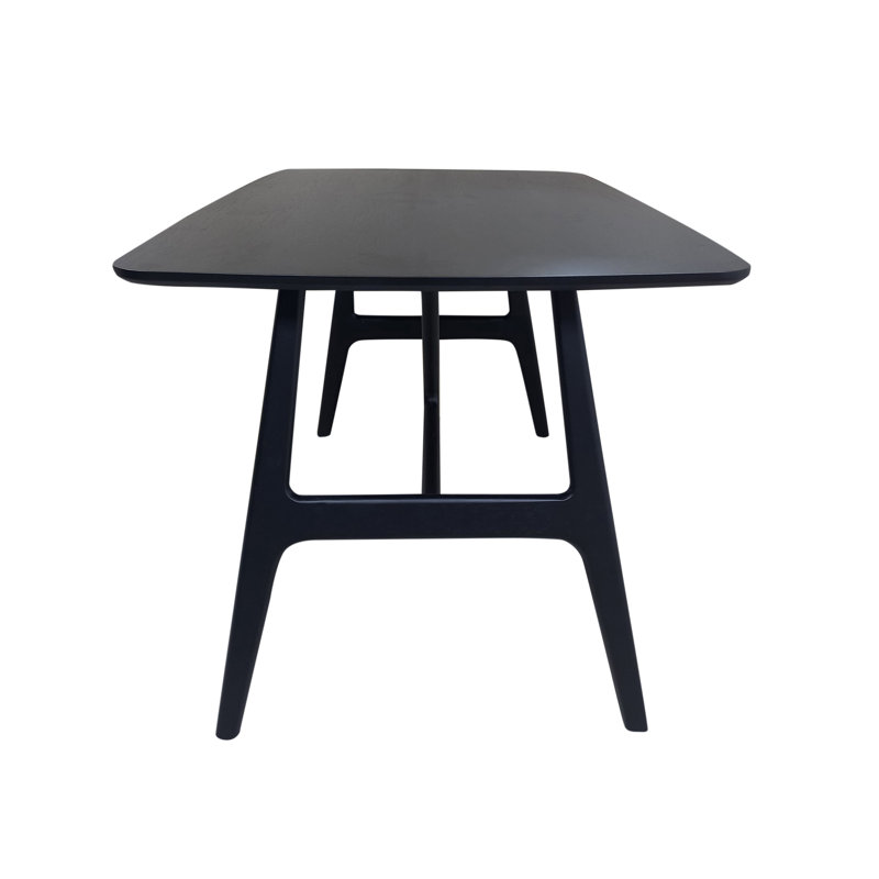 Chantilly Solid Wood Base Dining Table, Black