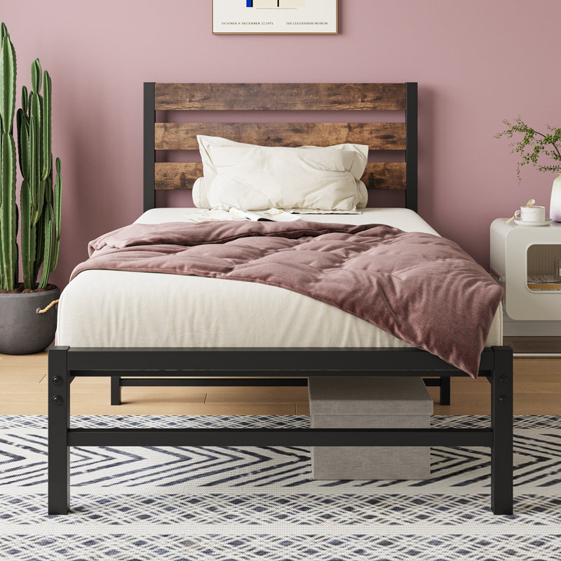 Akitomo Bed, Twin, Black/Brown