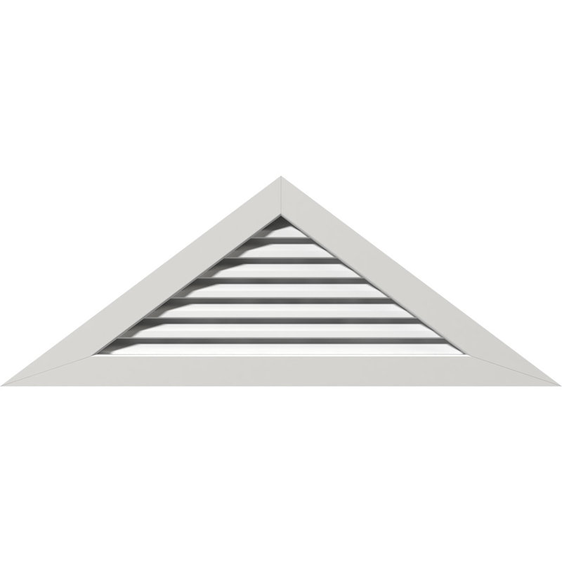 Triangle droit en PVC - conduit à pignon droit avec cadre plat blanc, H 39,625 po x l 39,625 po x P 3 po, Brai 12/12