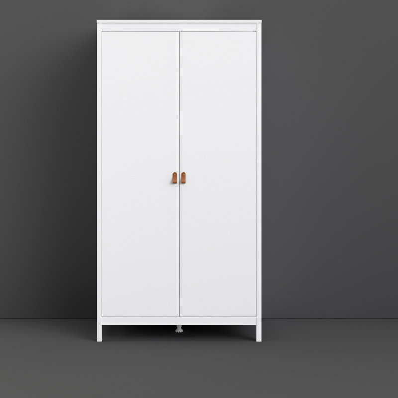 Cynteria 2 Door Manufactured Wood Wardrobe, White