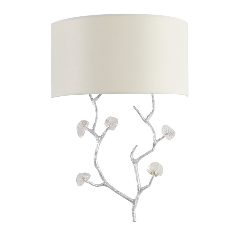 Transitional 1 Light Glass Petal Wall Sconce, Silver