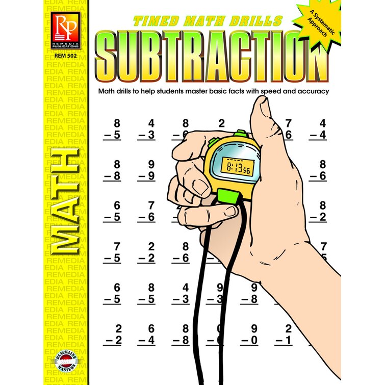 Timed Math Facts Subtraction Book