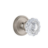 Grandeur Georgetown Rosette Single Dummy with Versailles Crystal Door Knob