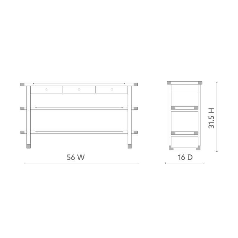 Austin 56'' W Console Table, Espresso