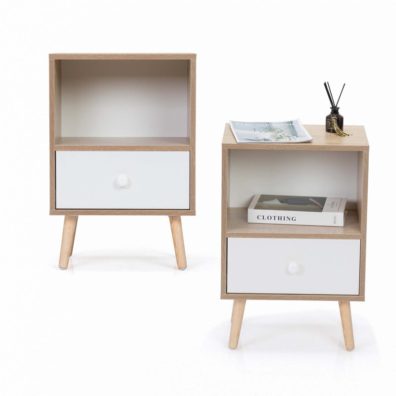 Ensemble de 2 tables de chevet Mid-Century