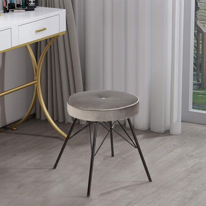 Mcdonough Iron Accent Stool, Grey