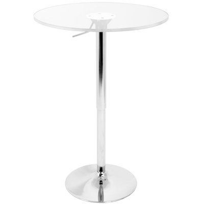 Table de bar contemporaine transparente Clear