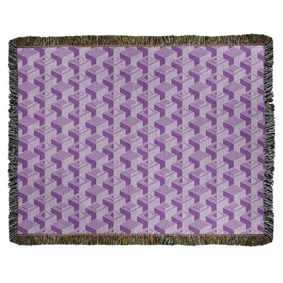 Couverture en coton tissé à motif de gratte-ciels classiques