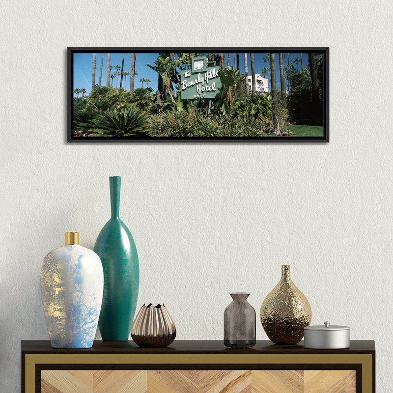 Reproduction d'art textuel panoramique sur toile, H 12 po x l 36 po x P 1,5 po, Cadre noir