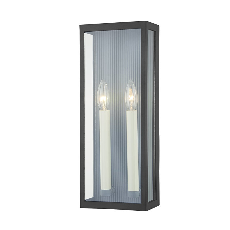 Vail 6.5" 2-Light Exterior Wall Sconce, Weathered Zinc, 17" H x 6.5" W x 4" D