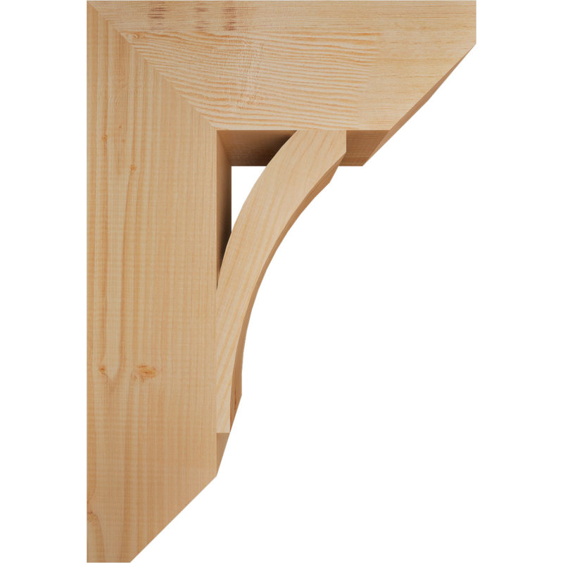 Support en bois / corbeau, Sapin de Douglas, H 26 po x l 5,5 po x P 18 po