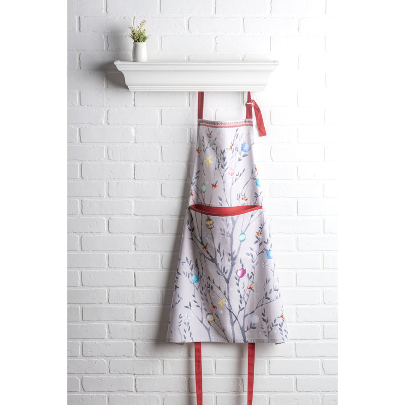 Fairy Christmas Floral Cotton Bib Apron