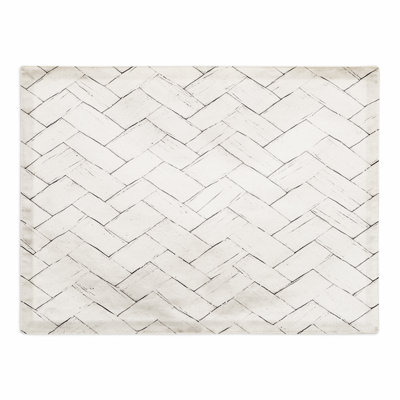 Poly Twill Geometric Rectangle Placemat