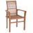 Lima Outdoor Stackable Dining Set Of 4, Slatted Solid Teak Wood