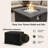 32” Black Square Slate Fireplace