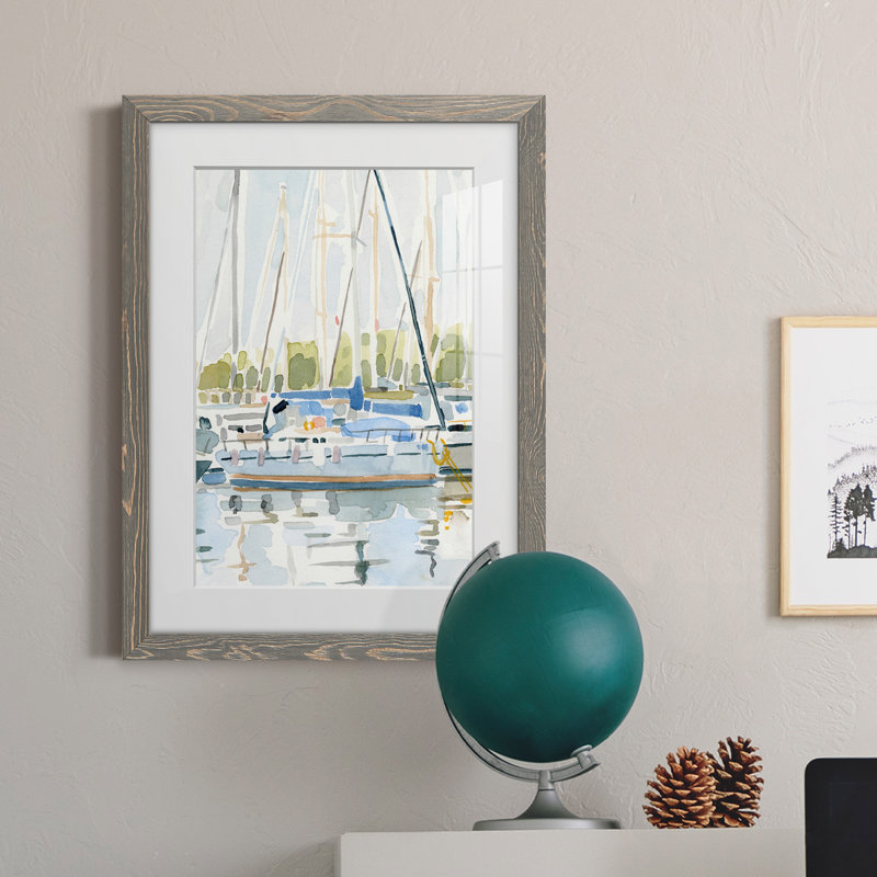 By The Bay II Premium encadré mat - prêt à accrocher, Cadre gris, H 31,5 po x l 23,5 po x P 1 po