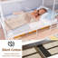 Lit superposé simple au-dessus d'un lit simple, barrière de sécurité haute de 13,7 pouces, une couche avec 19 barres et support de 600 lb, échelle robuste, grand espace de rangement sous le lit, 2 lits convertibles